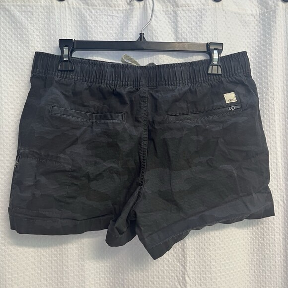 Vuori Is Women’s Ripstop Black Camo Organic Cotton Running Hiking Shorts Medium - Picture 5 of 6